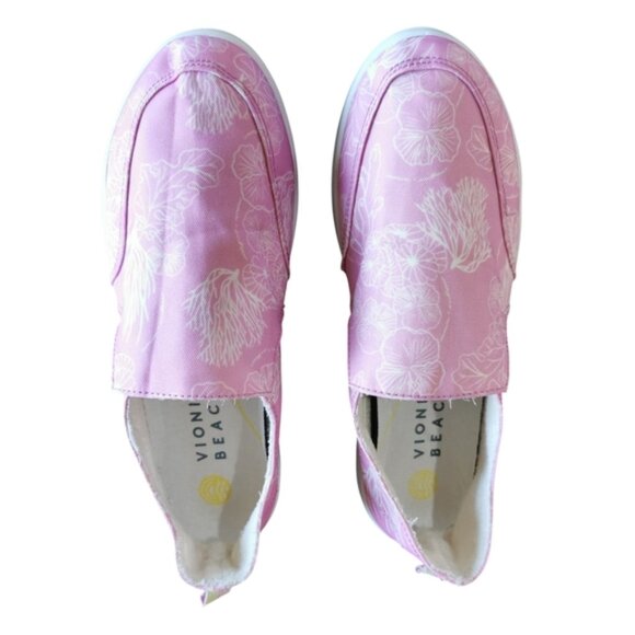 Vionic Malibu Beach Orthotic Slip On Sneakers In Jellyfish Pink - Sz 7.5 - Picture 2 of 9